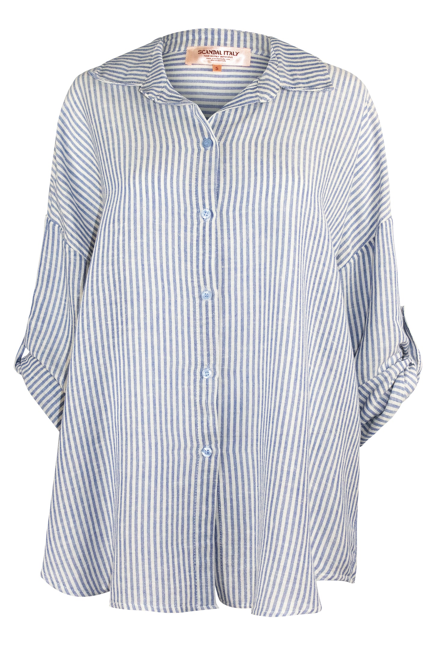 Striped Linen Oversized Shirt