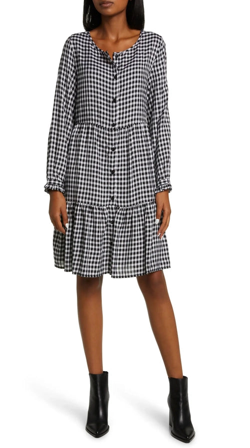 princess polly baby blue dress The Cutest Gingham Everyday Shirt Dress