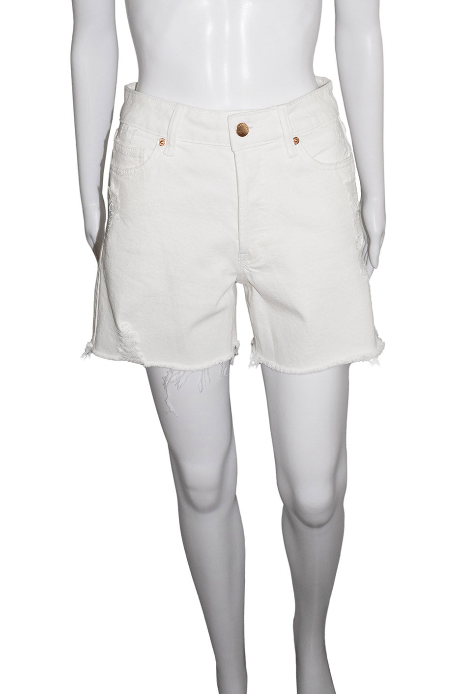 White Denim Shorts