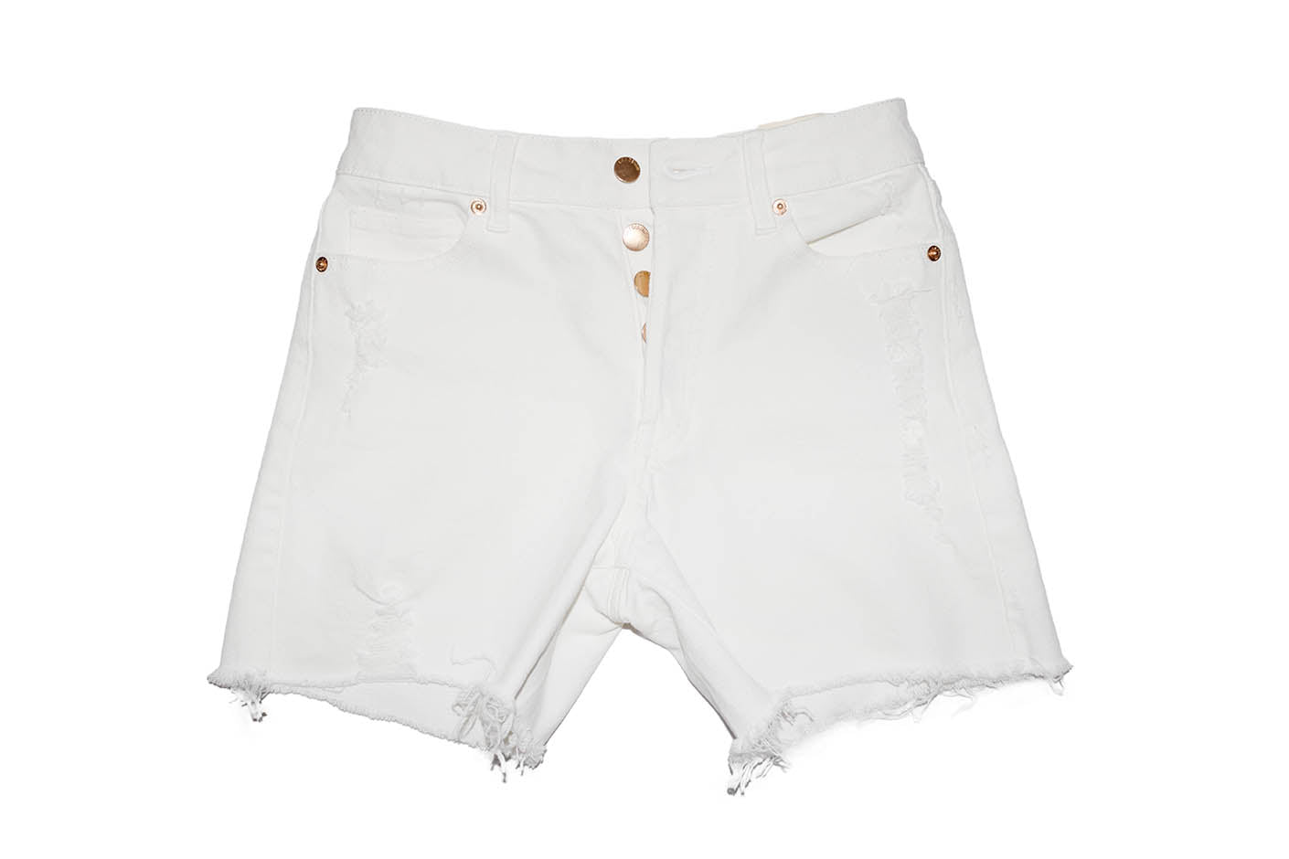 White Denim Shorts