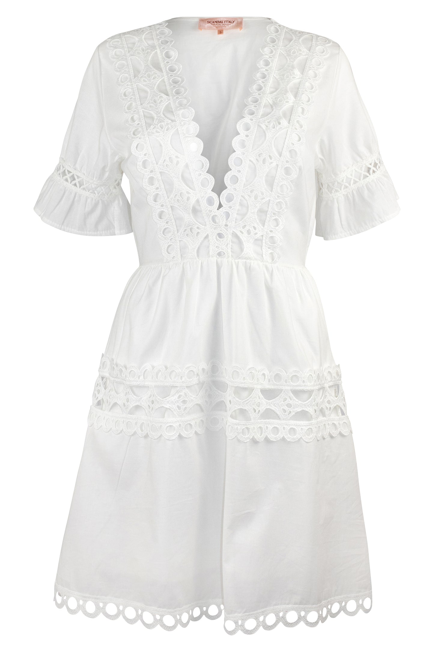 Cotton Eyelet Mini Dress