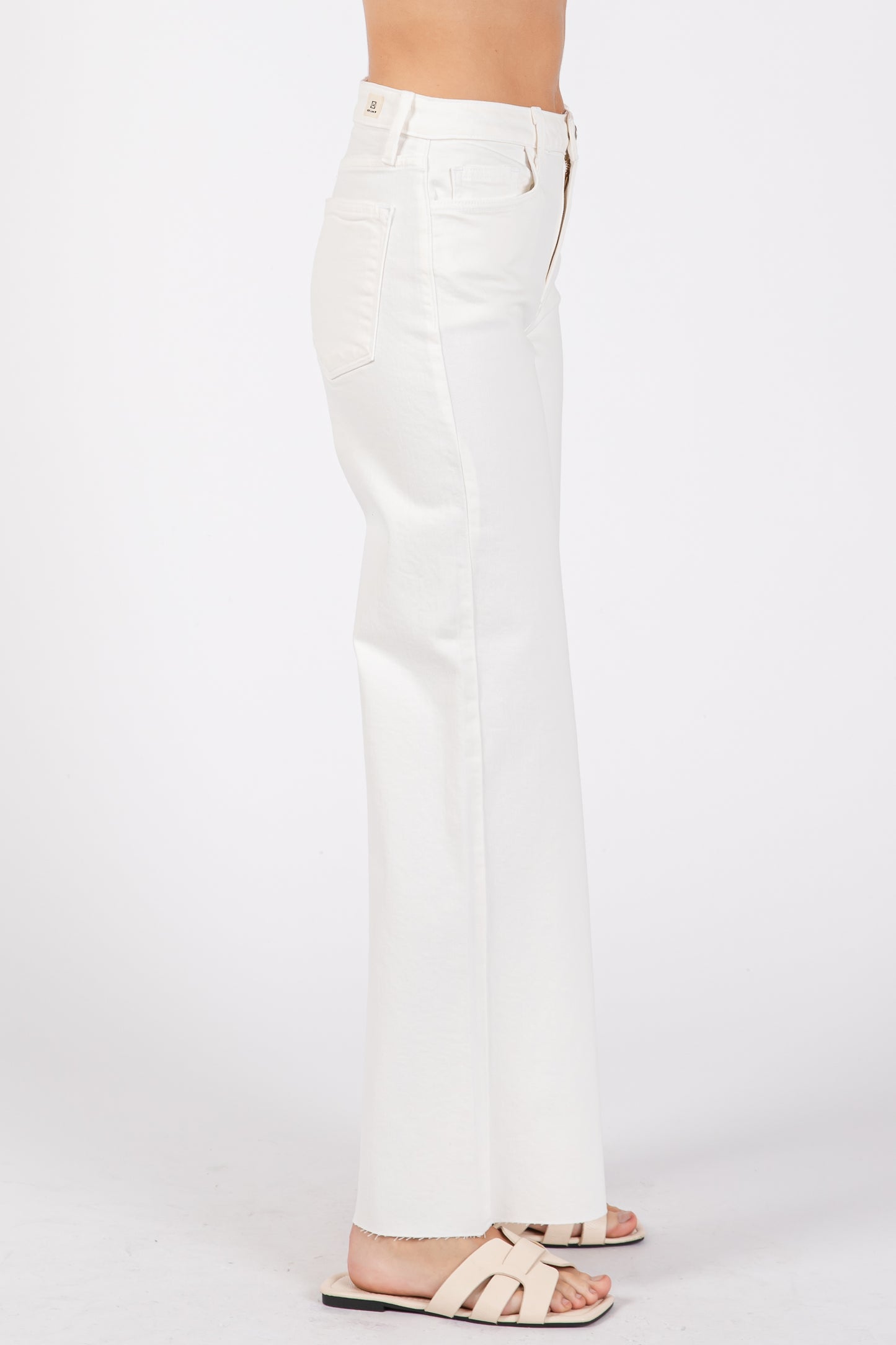 Natural White Wide Leg Denim