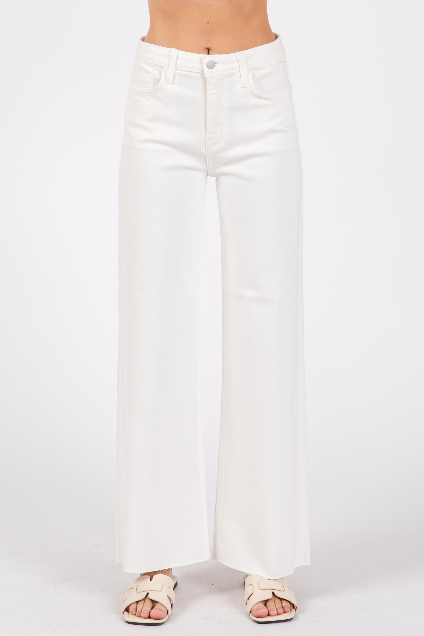 Natural White Wide Leg Denim