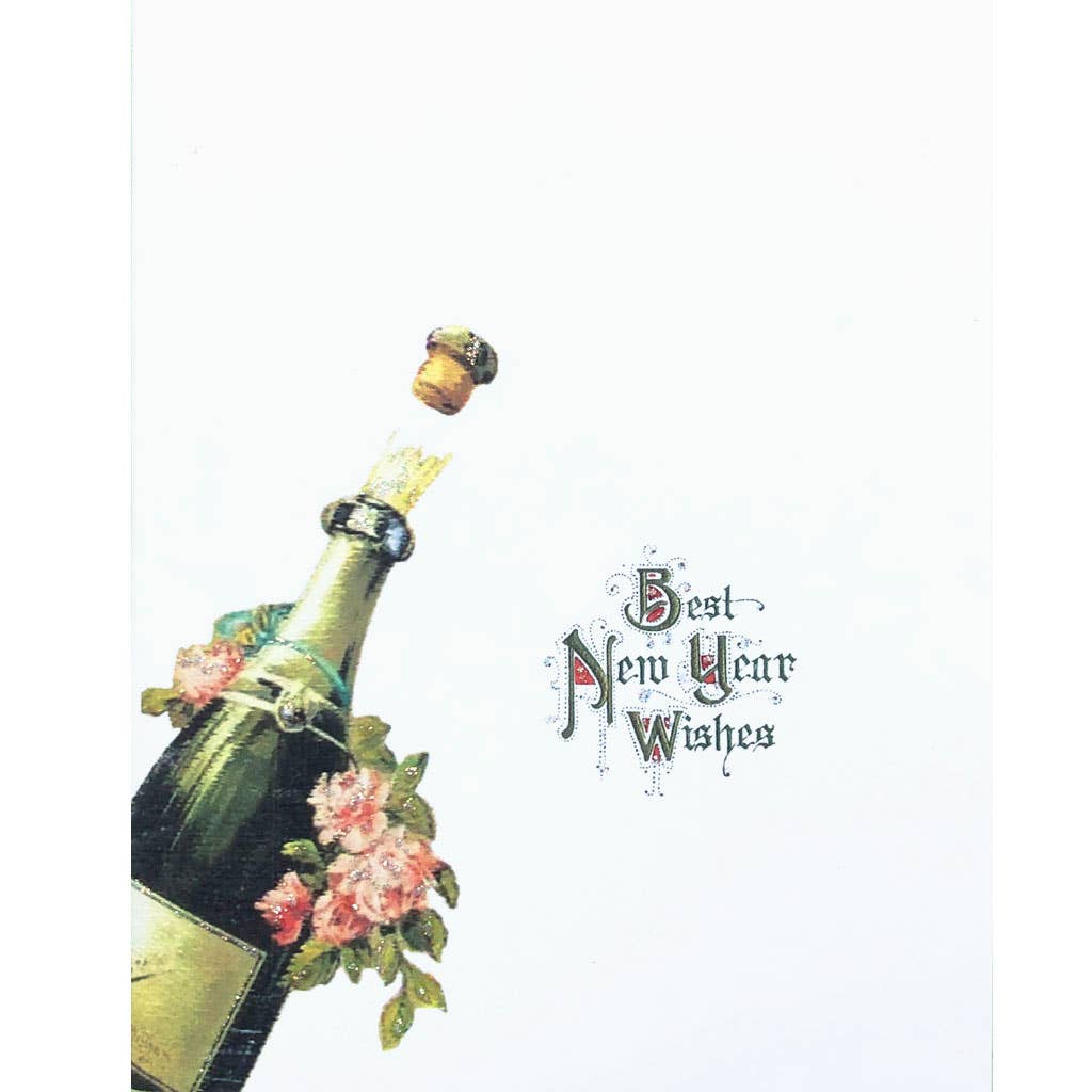 New Years Champagne Holiday Card