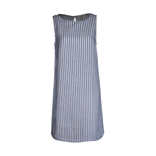 Linen Striped Sleeveless Dress
