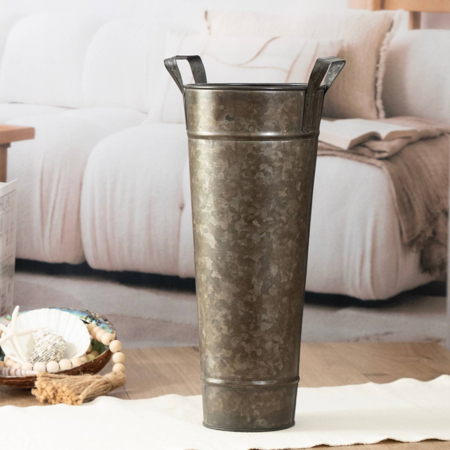 Galvanized Vase Buckets Set of 2