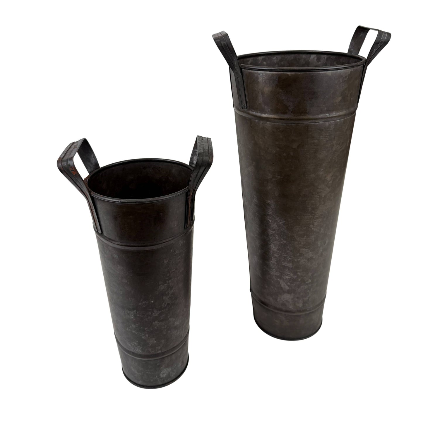 Galvanized Vase Buckets Set of 2