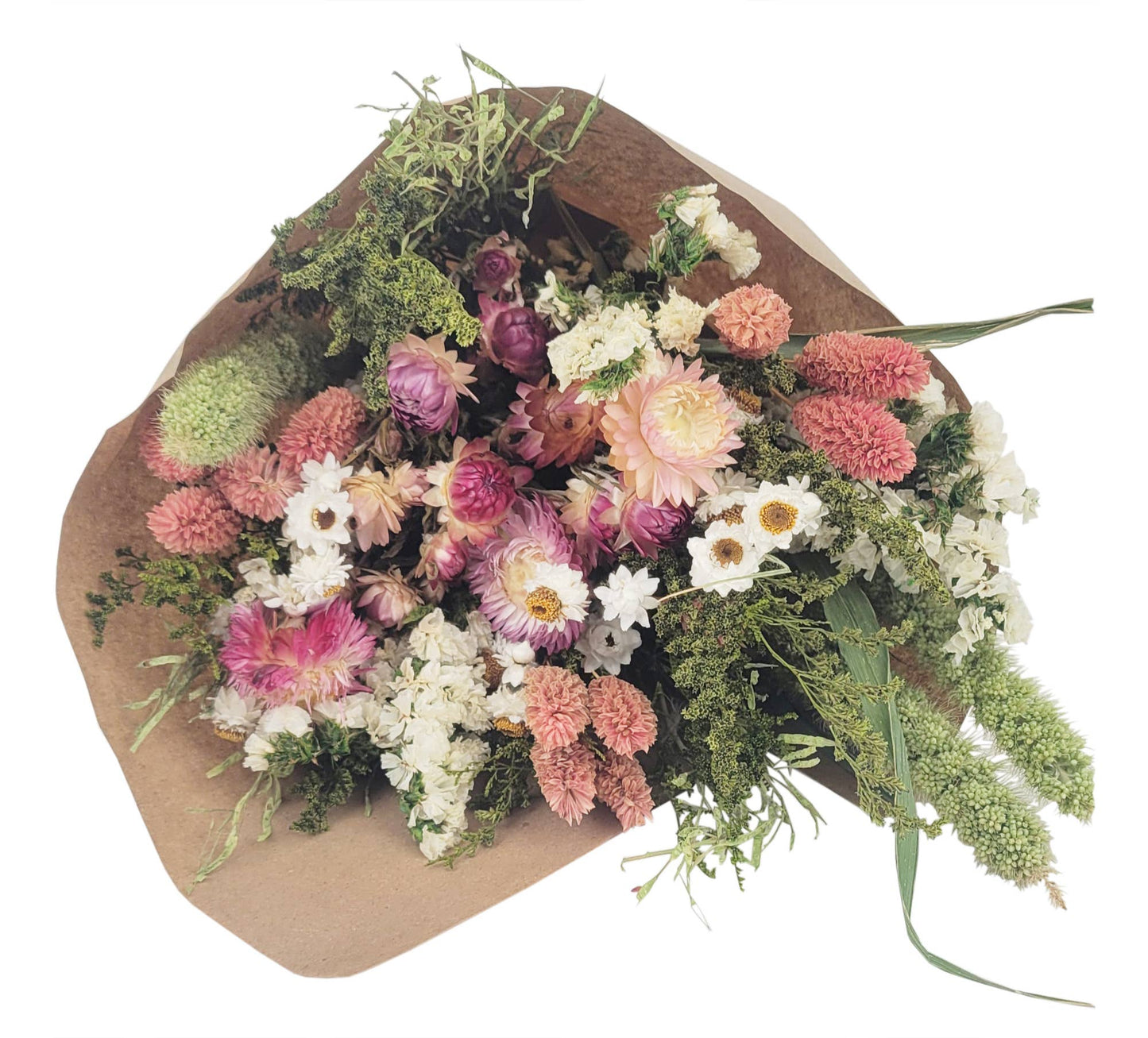 Pink Strawflower Love Floral Bouquet