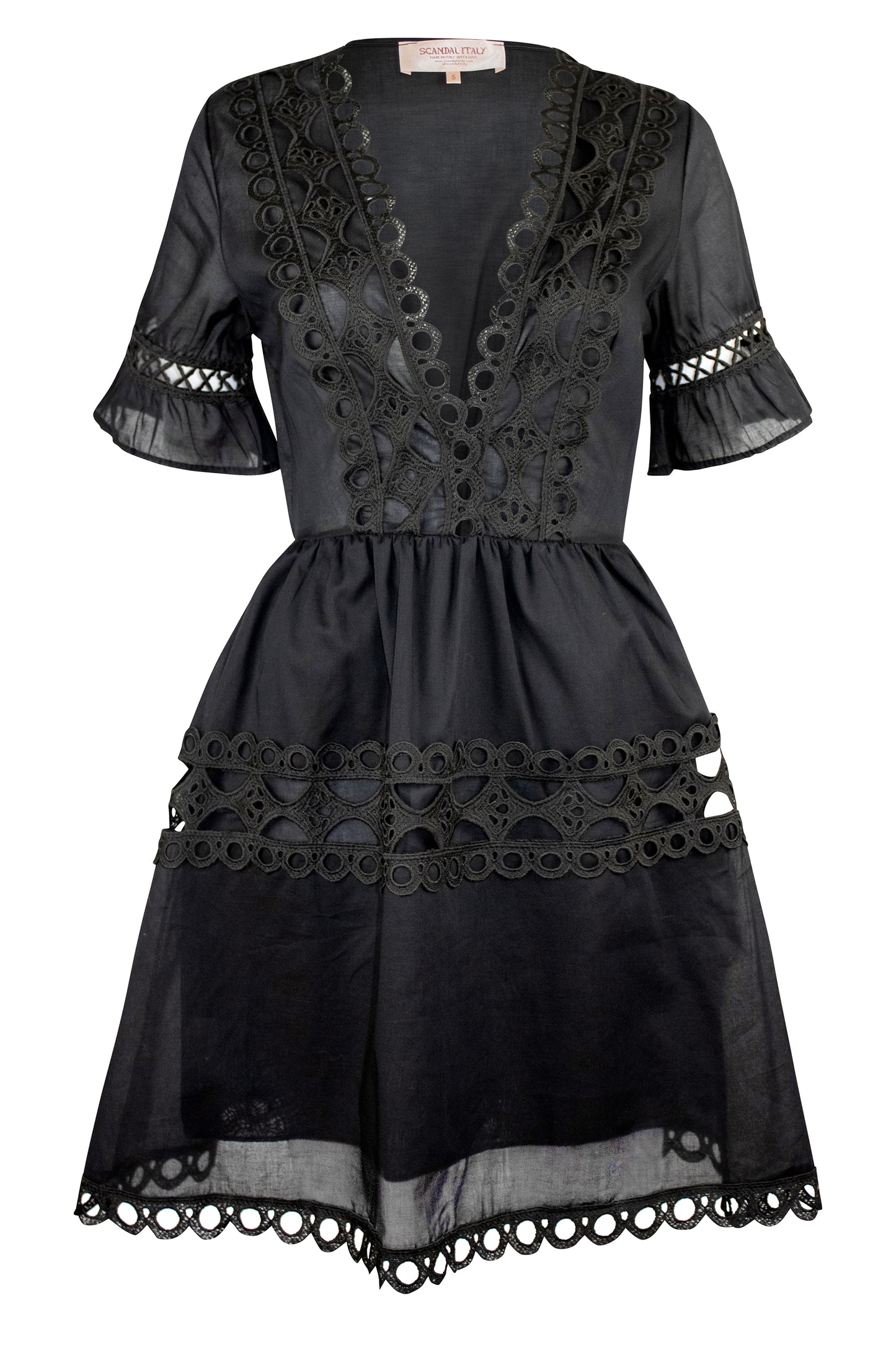 Cotton Eyelet Mini Dress