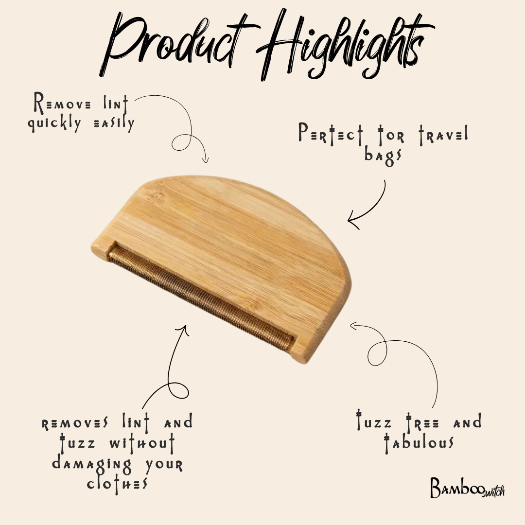 Bamboo Travel Pill & Lint Remover