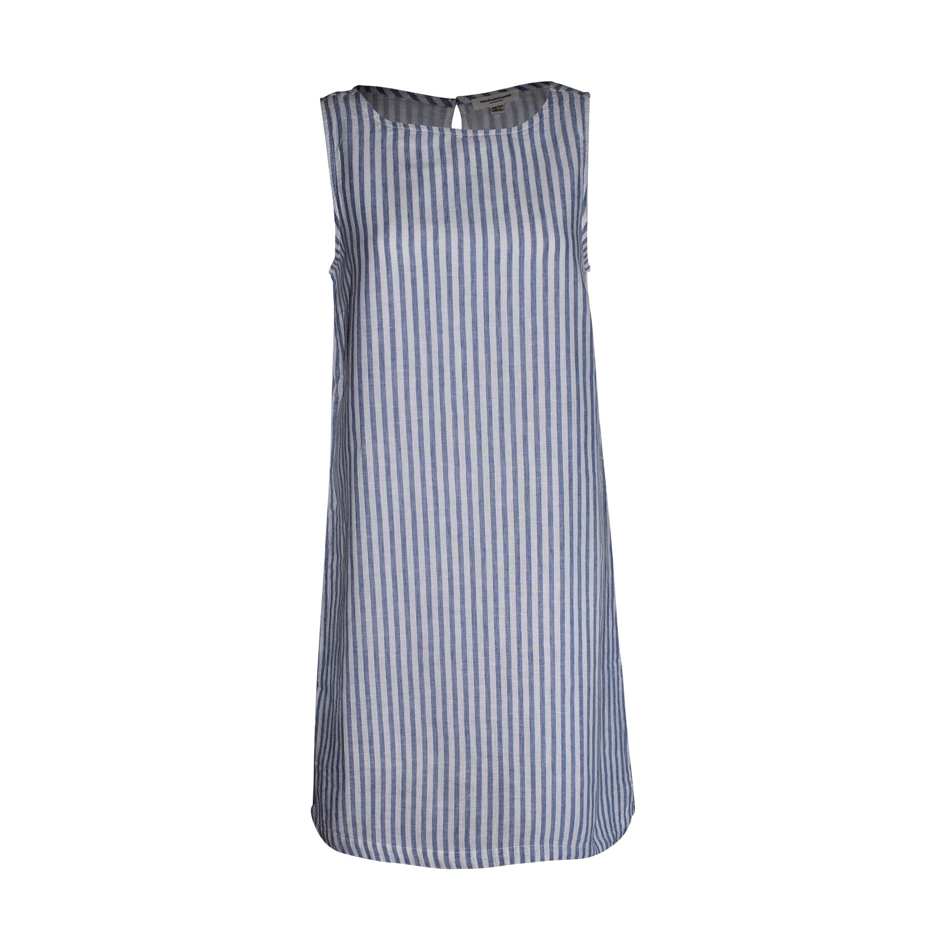 Linen Striped Sleeveless Dress | Summer Dress | Black White Gray Linen Striped Sleeveless Dress | Summer Dress | Black White Gray